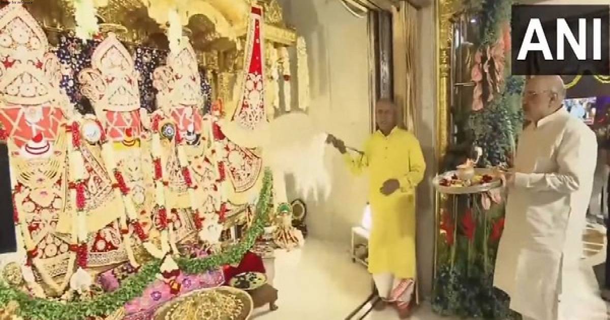 Gujarat: Amit Shah participates in 'Mangla Aarti' at Jagannath temple ahead of 'Rath Yatra'